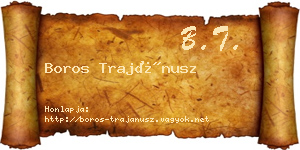 Boros Trajánusz névjegykártya