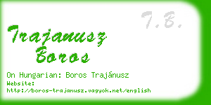 trajanusz boros business card